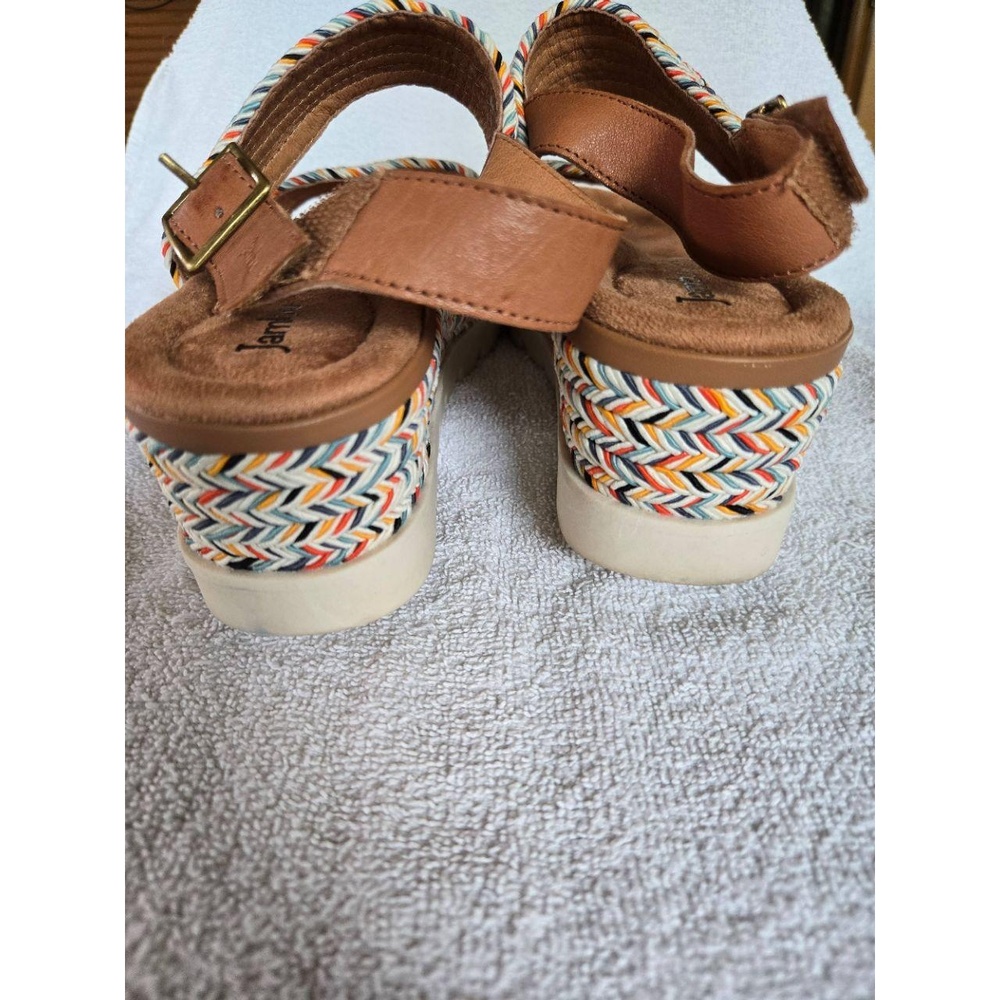 Jambu Destiny Sandals 8.5M Multicolor Wedge Braided Straps Chunky Sole Boho - Picture 6 of 9